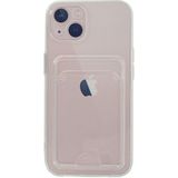 HappyCase iPhone 13 Kılıf Şeffaf Kartlıklı Silikon Kılıf Kapak- Şeffaf
