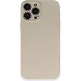 Happycase iPhone 13 Pro Kılıf Nano Içi Kadife Silikon - Bej