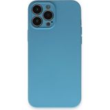 Happycase iPhone 13 Pro Kılıf Nano Içi Kadife Silikon - Mavi