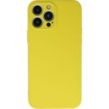 Happycase iPhone 13 Pro Kılıf Nano Içi Kadife Silikon - Sarı