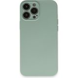 Happycase iPhone 13 Pro Kılıf Nano Içi Kadife Silikon - Su Yeşili