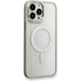 Happycase iPhone 13 Pro Kılıf Room Magneticsafe Silikon - Su Yeşili
