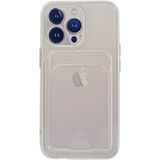 HappyCase iPhone 13 Pro Kılıf Şeffaf Kartlıklı Silikon Kılıf Kapak- Şeffaf