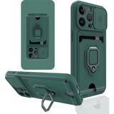 Happycase iPhone 13 Pro Max Kılıf Zuma Kartvizitli Yüzüklü Silikon - Yeşil