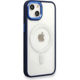Happycase iPhone 14 Pro Kılıf Room Magneticsafe Silikon - Lacivert