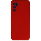Happycase Oppo A16 Kılıf Nano Içi Kadife Silikon - Kırmızı