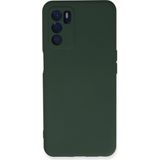 Happycase Oppo A16 Kılıf Nano Içi Kadife Silikon - Koyu Yeşil