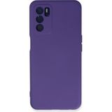 Happycase Oppo A16 Kılıf Nano Içi Kadife Silikon - Mor
