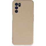 Happycase Oppo A16 Kılıf Nano Içi Kadife Silikon - Pudra