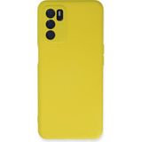Happycase Oppo A16 Kılıf Nano Içi Kadife Silikon - Sarı