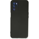Happycase Oppo A16 Kılıf Nano Içi Kadife Silikon - Siyah