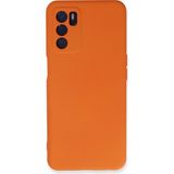 Happycase Oppo A16 Kılıf Nano Içi Kadife Silikon - Turuncu