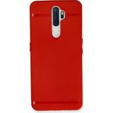 Happycase Oppo A5 2020 Kılıf First Silikon - Kırmızı