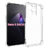 HappyCase Oppo Reno 8 Lite Köşeli Şeffaf Anti Shock Silikon Kılıf - HBCV00005GNDIT