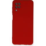 Happycase Samsung Galaxy A12 Kılıf Nano Içi Kadife Silikon - Kırmızı