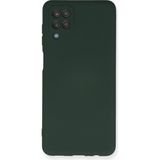Happycase Samsung Galaxy A12 Kılıf Nano Içi Kadife Silikon - Koyu Yeşil