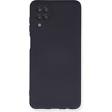 Happycase Samsung Galaxy A12 Kılıf Nano Içi Kadife Silikon - Lacivert