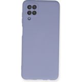 Happycase Samsung Galaxy A12 Kılıf Nano Içi Kadife Silikon - Lila