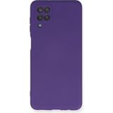 Happycase Samsung Galaxy A12 Kılıf Nano Içi Kadife Silikon - Mor