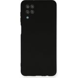 Happycase Samsung Galaxy A12 Kılıf Nano Içi Kadife Silikon - Siyah