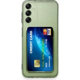 HappyCase Samsung Galaxy A14 4g Kılıf Şeffaf Kartlıklı Silikon Kılıf Kapak- Şeffaf