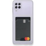 HappyCase Samsung Galaxy A22 Kılıf Kartlıklı Şeffaf Kart Koymalı Silikon Yumuşak Kapak Kılıf- Şeffaf