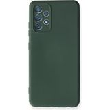 Happycase Samsung Galaxy A32 Kılıf Nano Içi Kadife Silikon - Koyu Yeşil