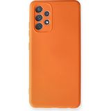 Happycase Samsung Galaxy A32 Kılıf Nano Içi Kadife Silikon - Turuncu