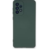 Happycase Samsung Galaxy A33 5g Kılıf Nano Içi Kadife Silikon - Koyu Yeşil