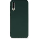 Happycase Samsung Galaxy A50 Kılıf Nano Içi Kadife Silikon - Koyu Yeşil