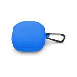 HappyCase Samsung Galaxy Buds 2 - Buds Pro - Buds Live - Buds 2 Pro Uyumlu Mat Silikon Kulaklık Kılıf - Saks Mavi