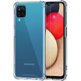 HappyCase Samsung Galaxy M12 Kapak Köşe Korumalı Airbag Antishock Silikon Kılıf - Şeffaf