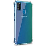 HappyCase Samsung Galaxy M21 Köşeli Şeffaf Anti Shock Silikon Kılıf - 184