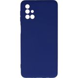 Happycase Samsung Galaxy M31S Kılıf Nano Içi Kadife Silikon - Koyu Mavi - Koyu Mor