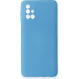 Happycase Samsung Galaxy M31S Kılıf Nano Içi Kadife Silikon - Mavi