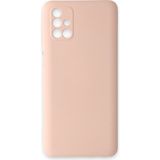Happycase Samsung Galaxy M31S Kılıf Nano Içi Kadife Silikon - Pudra