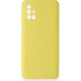 Happycase Samsung Galaxy M31S Kılıf Nano Içi Kadife Silikon - Sarı