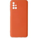 Happycase Samsung Galaxy M31S Kılıf Nano Içi Kadife Silikon - Turuncu