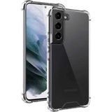 HappyCase Samsung Galaxy S22 Plus Köşeli Şeffaf Anti Shock Silikon Kılıf - 166