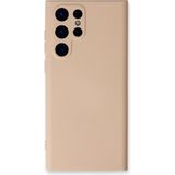 Happycase Samsung Galaxy S22 Ultra Kılıf Nano Içi Kadife Silikon - Pudra