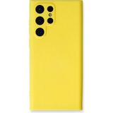 Happycase Samsung Galaxy S22 Ultra Kılıf Nano Içi Kadife Silikon - Sarı