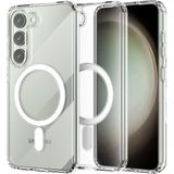 HappyCase Samsung Galaxy S23 Plus Kılıf Magneticsafe Şeffaf Silikon - Şeffaf