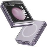 HappyCase Samsung Galaxy Z Flip 5 Kılıf Magneticsafe Şeffaf Silikon - Şeffaf
