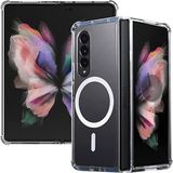 HappyCase Samsung Galaxy Z Fold 4 Kılıf Magneticsafe Şeffaf Silikon - Şeffaf
