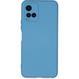Happycase Vivo Y21 Kılıf Nano Içi Kadife Silikon - Mavi
