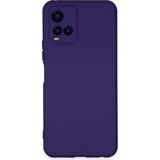 Happycase Vivo Y21 Kılıf Nano Içi Kadife Silikon - Mor