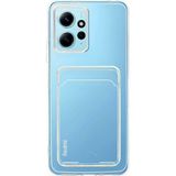 HappyCase Xiaomi Redmi Note 12 4g Kılıf Şeffaf Kartlıklı Silikon Kılıf Kapak- Şeffaf