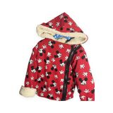 happykds123 Çocuk Mont,mickey Mause Desen,3 Iplik Pamuk Kumaş,içi Komple Kuzu Peluş,soğuğa Ve Rüzgara Dayanıklı