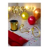 Happyland Balon İpi Metalik Mini Rafya Gold Renk 10 m Balon Hediye Paketi Kurdele Rafya Süsü