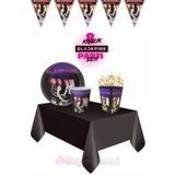 Happyland Black Pink 8 Kişilik Eko Set Doğum Günü Seti Black Pink Parti Malzemeleri Seti